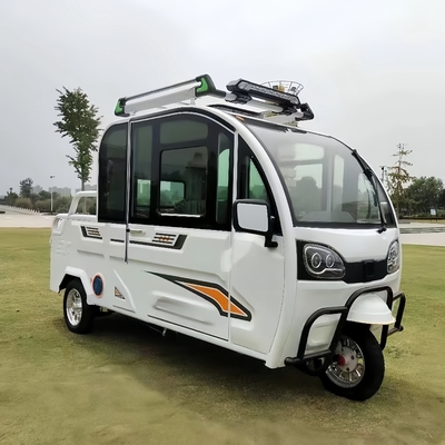 Electric three-wheel pickup truck household cargo fully enclosed with shed to pick up children elderly adults double-row