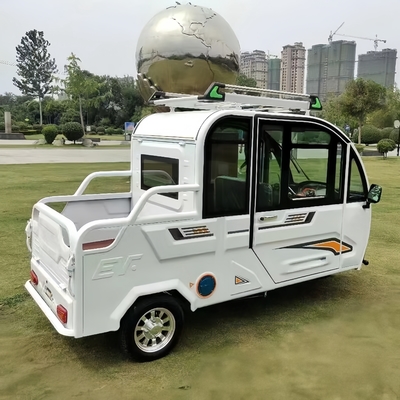 Electric three-wheel pickup truck household cargo fully enclosed with shed to pick up children elderly adults double-row